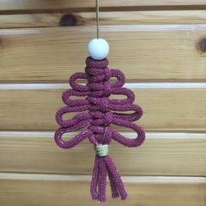 Karácsonyi makrame dísz  - karácsony - karácsonyi ajándékozás - karácsonyi képeslap, üdvözlőlap, ajándékkísérő - Meska.hu