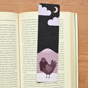 Könyvjelző - Téli tyúkos - könyv & zene - könyvjelző - Meska.hu