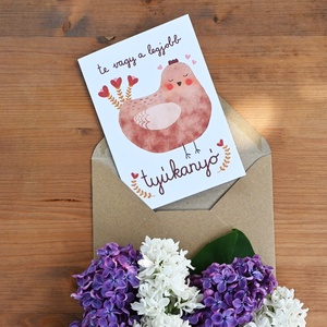 Anyák napi üdvözlőlap - Te vagy a legjobb tyúkanyó - művészet - grafika & illusztráció - egyéb rajzok - Meska.hu