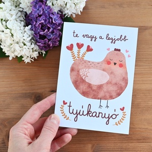 Anyák napi üdvözlőlap - Te vagy a legjobb tyúkanyó - művészet - grafika & illusztráció - egyéb rajzok - Meska.hu