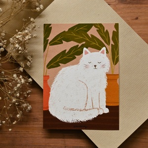 Print - Zen cica - művészet - grafika & illusztráció - egyéb rajzok - Meska.hu