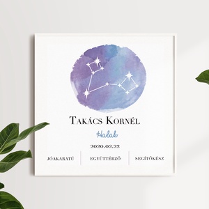 Születésnap, születésnapi csillagjegy poszter, horoszkópos ajándék - művészet - grafika & illusztráció - digitális - Meska.hu