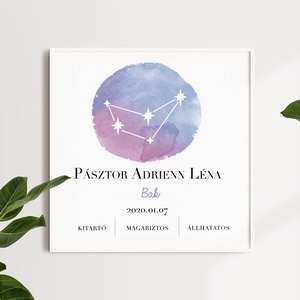 Születésnap, születésnapi csillagjegy poszter, horoszkópos ajándék - művészet - grafika & illusztráció - digitális - Meska.hu