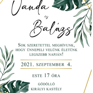 Esküvői meghívó, pauszpapír, pausz meghívó, esküvői lap - esküvő - meghívó & kártya - meghívó - Meska.hu