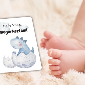 Mérföldkő kártya, baba kártya, baba hónap kártya, mérföldkőkártya dínós - Meska.hu