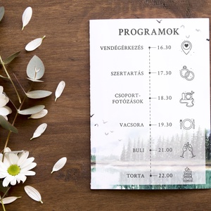 Esküvői meghívó, erdei meghívó, természetes meghívó, esküvői lap - esküvő - meghívó & kártya - meghívó - Meska.hu