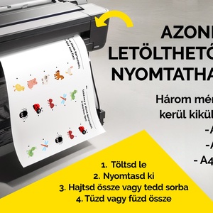 Keresd a párját! feladatlap, fejlesztő gyerekeknek, foglalkoztatófüzet, összekötős játék - játék & sport - készségfejlesztő és logikai játék - Meska.hu