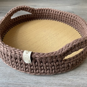 Horgolt tálca - tároló kosár, Otthon & Életmód, Dekoráció, Asztal és polc dekoráció, Dekorációs tál, tartó, Horgolás, MESKA