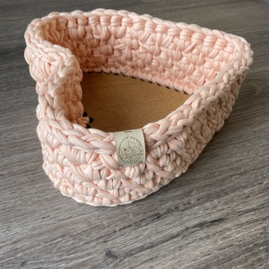 Szív alakú tároló kosár, Otthon & Életmód, Tárolás & Rendszerezés, Tárolókosár, Horgolás, MESKA