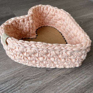 Szív alakú tároló kosár - otthon & életmód - tárolás & rendszerezés - tárolókosár - Meska.hu