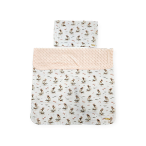 Prémium babaágynemű szett Bájos hattyú babatakaró és kispárna - otthon & életmód - babaszoba, gyerekszoba - baba ágynemű - Meska.hu