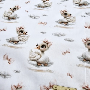 Prémium babaágynemű szett Bájos hattyú babatakaró és kispárna - otthon & életmód - babaszoba, gyerekszoba - baba ágynemű - Meska.hu