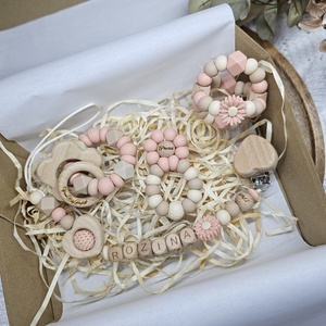 Első ajándékom-Babaváró ajándék Babaköszöntő ajándékbox, Baba - mama, Babalátogató ajándékcsomag, Csomózás, MESKA