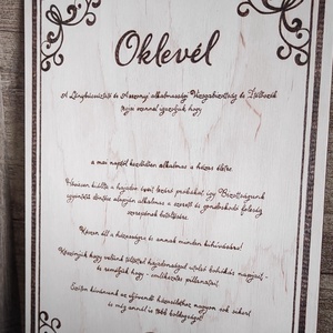 Lánybúcsús oklevél - esküvő - lánybúcsú - Meska.hu