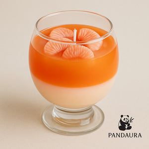 Narancs-desszert gyertya � Pandaura kézműves szójaviasz gyertya - Meska.hu