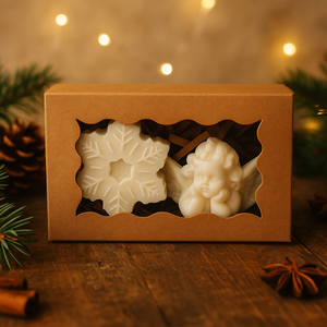 Téli békesség ajándékcsomag � Angyalszárny és Hópehely kézműves gyertya, Kellékek & szerszámok, Vegyes alapanyag, Gyertya alapanyag, Szójaviasz gyertya alapanyag, Gyertya-, mécseskészítés, MESKA