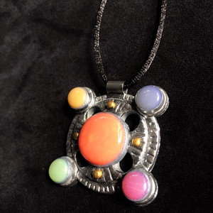 Színes csakra nyaklánc - ékszer - nyaklánc - medálos nyaklánc - Meska.hu
