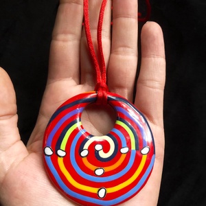 Hundertwasser stílusú nyaklánc (spirál) - ékszer - nyaklánc - medálos nyaklánc - Meska.hu