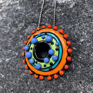 Kerek buborék nyaklánc, Ékszer, Nyaklánc, Ékszerkészítés, Gyurma, MESKA