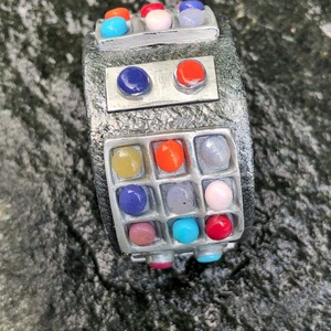 Antik hatású köves karkötő - ékszer - karkötő - széles karkötő - Meska.hu