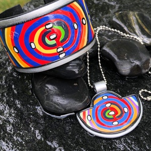 Hundertwasser stílusú ékszerszett - ékszer - ékszerszett - Meska.hu