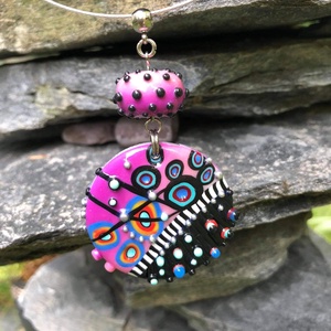 �Pink Space nyaklánc - ékszer - nyaklánc - medálos nyaklánc - Meska.hu