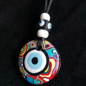  Evil eye nyaklánc (nagy) - ékszer - nyaklánc - medálos nyaklánc - Meska.hu