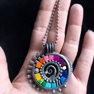 Spirál amulett nyaklánc - ékszer - nyaklánc - medálos nyaklánc - Meska.hu