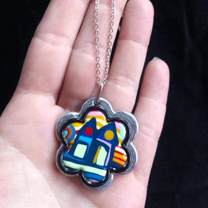 �Hundertwasser frower nyaklánc - ékszer - nyaklánc - medálos nyaklánc - Meska.hu