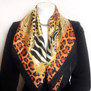 Kézzel festett selyemkendő �Baroque 90x90cm (pongé 8) - ruha & divat - sál, sapka, kendő - vállkendő - Meska.hu