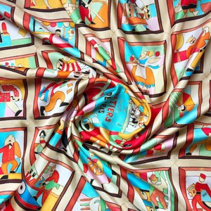 Kézzel festett selyemkendő �Works 90x90 cm (Twill) - ruha & divat - sál, sapka, kendő - vállkendő - Meska.hu