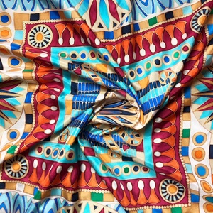 Kézzel festett selyemkendő �Cleopatra 90x90cm (pongé 8), Ruha & Divat, Sál, Sapka, Kendő, Vállkendő, Selyemfestés, MESKA