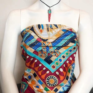 Kézzel festett selyemkendő �Cleopatra 90x90cm (pongé 8) - ruha & divat - sál, sapka, kendő - vállkendő - Meska.hu