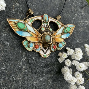 Antik pillangó nyaklánc - ékszer - nyaklánc - medálos nyaklánc - Meska.hu