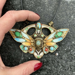 Antik pillangó nyaklánc - ékszer - nyaklánc - medálos nyaklánc - Meska.hu