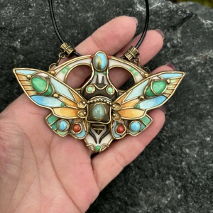 Antik pillangó nyaklánc - ékszer - nyaklánc - medálos nyaklánc - Meska.hu