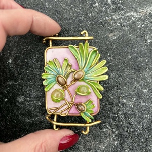 Páfrányos bross - ékszer - kitűző és bross - Meska.hu