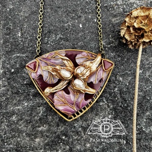 Antik mogyoró nyaklánc, Ékszer, Nyaklánc, Medálos nyaklánc, Ékszerkészítés, Gyurma, MESKA