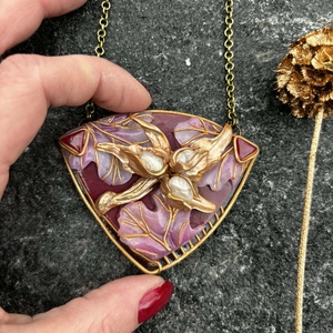 Antik mogyoró nyaklánc - ékszer - nyaklánc - medálos nyaklánc - Meska.hu