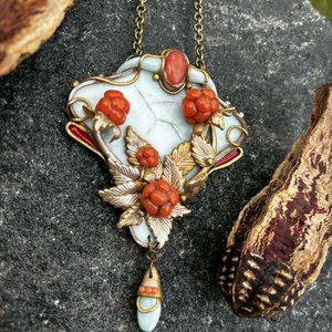 Antik málnás nyaklánc - ékszer - nyaklánc - medálos nyaklánc - Meska.hu