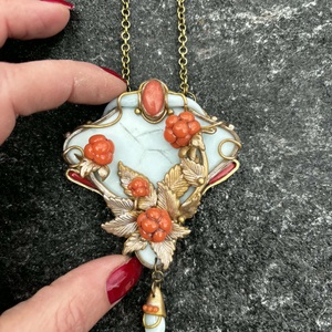 Antik málnás nyaklánc - ékszer - nyaklánc - medálos nyaklánc - Meska.hu