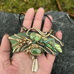 Grasshopper nyaklánc - ékszer - nyaklánc - medálos nyaklánc - Meska.hu