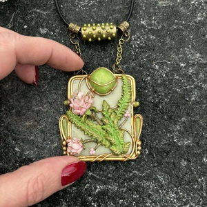 Páfrány nyaklánc - ékszer - nyaklánc - medálos nyaklánc - Meska.hu