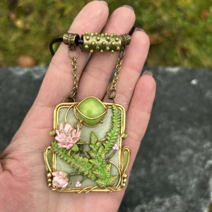 Páfrány nyaklánc - ékszer - nyaklánc - medálos nyaklánc - Meska.hu