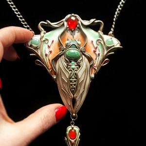 Art Nouveau nyaklánc - ékszer - nyaklánc - medálos nyaklánc - Meska.hu