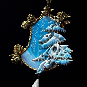 Antik téli nyakék - ékszer - nyaklánc - medálos nyaklánc - Meska.hu