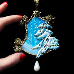 Antik téli nyakék - ékszer - nyaklánc - medálos nyaklánc - Meska.hu