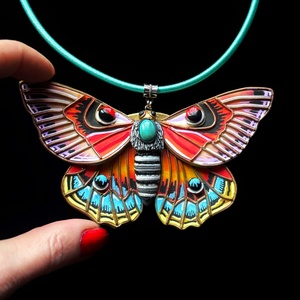 Tarka pillangós nyaklánc - ékszer - nyaklánc - medálos nyaklánc - Meska.hu