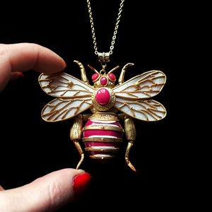 Antik darázs nyaklánc - ékszer - nyaklánc - medálos nyaklánc - Meska.hu