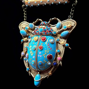 Antik bogár nyaklánc - ékszer - nyaklánc - medálos nyaklánc - Meska.hu